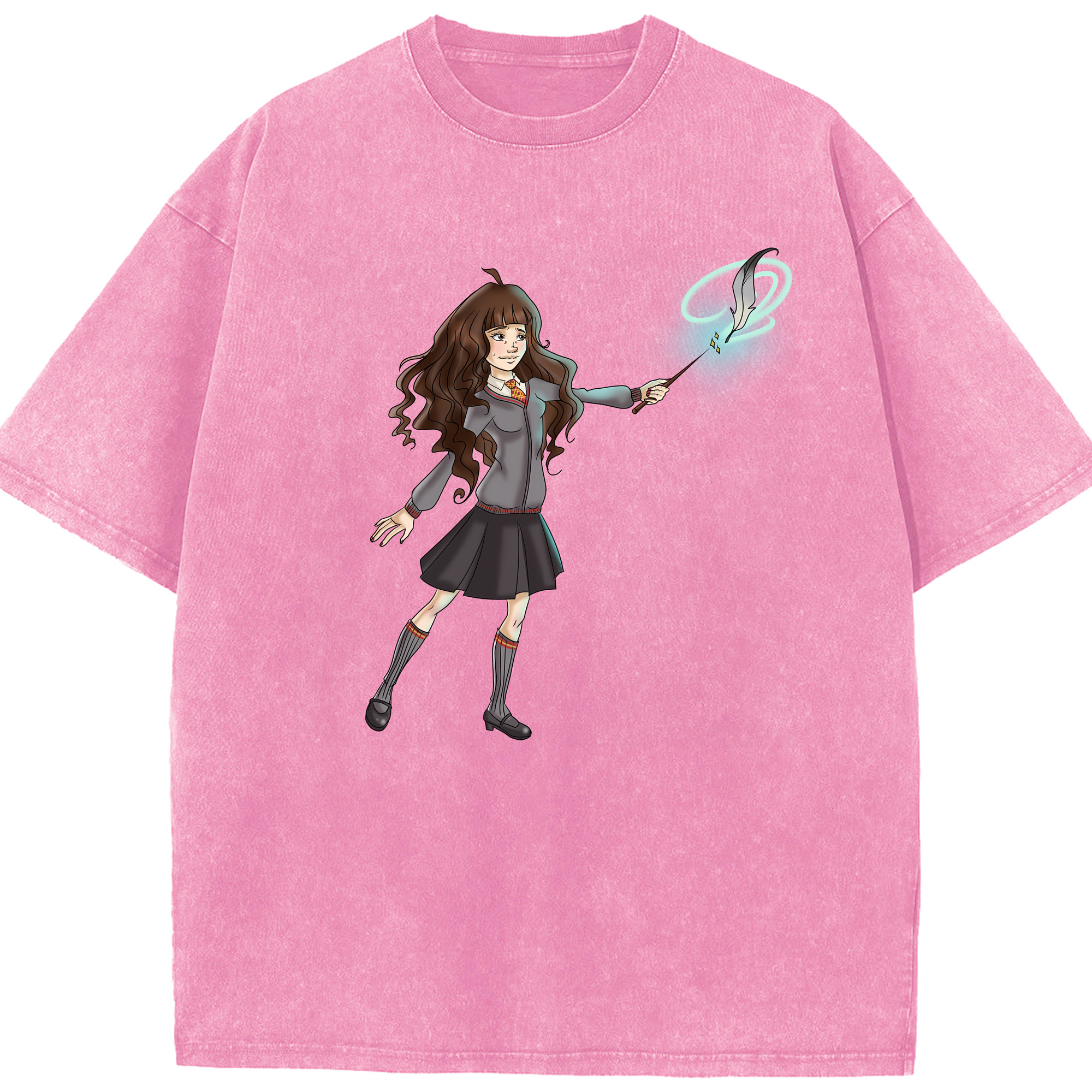 （画像用） Harry Potter ハリー・ポッターシリーズ 綿100% ヴィンテージ風 半袖Tシャツ（フロントプリント）